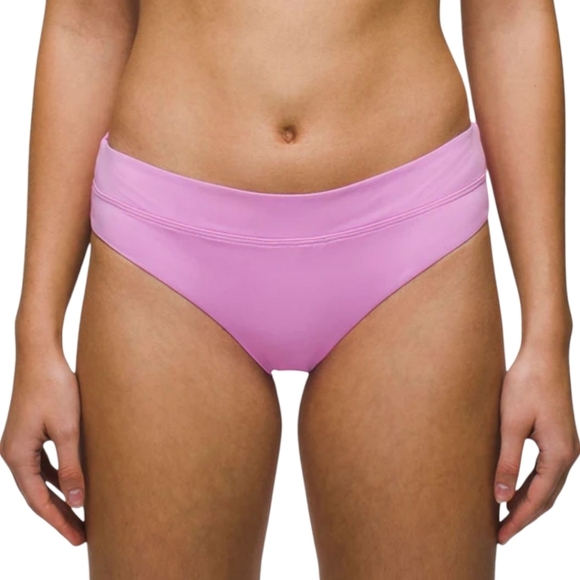 NWT Prana Summer Wave Cosmos Pink Swim Bikini Bottom Size Large - Picture 1 of 5